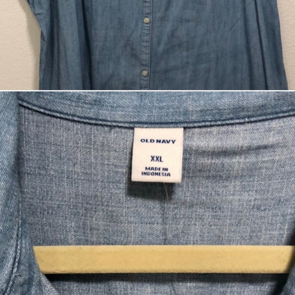 - Old Navy Medium Chambray Shirt Dress